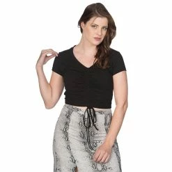 Banned Retro Crop Top - 90s Scrunch