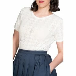 Banned Retro Knit Top - Nautical Jumper Cream -KILLSTAR SALES banned retro knit top nautical jumper cream4