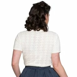 Banned Retro Knit Top - Nautical Jumper Cream -KILLSTAR SALES banned retro knit top nautical jumper cream6