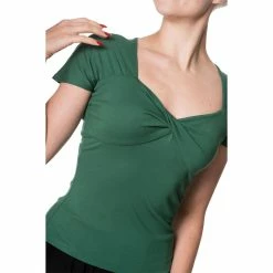 Banned Retro Vintage Top - She Who Dares Green -KILLSTAR SALES banned retro vintage top she who dares green3