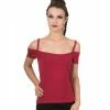Banned Rockabilly Top - Reminisce Red -KILLSTAR SALES banned rockabilly top reminisce red