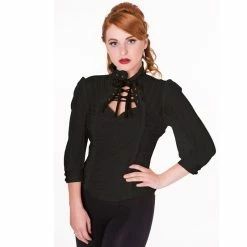 Banned Steam Punk Blouse - Rise Of Dawn Shirt Black