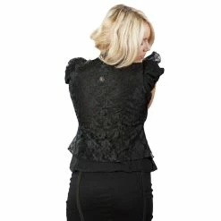 Burleska Blouse - Katie Victorian Shirt Black -KILLSTAR SALES burleska blouse katie victorian shirt black3