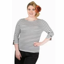 Dancing Days 3/4-Sleeve T-Shirt - Modern Love White-Black -KILLSTAR SALES dancing days 3 4 sleeve t shirt modern love white black 43