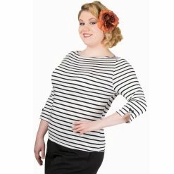 Dancing Days 3/4-Sleeve T-Shirt - Modern Love White-Black -KILLSTAR SALES dancing days 3 4 sleeve t shirt modern love white black 44