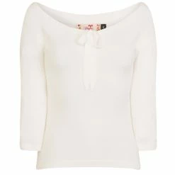 Dancing Days 3/4-Sleeve Top - Pretty Illusion Cream