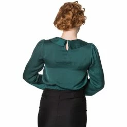 Dancing Days Blouse - Freshwater Dark Green -KILLSTAR SALES dancing days blouse freshwater dark green3