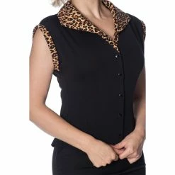 Dancing Days Blouse - Rock N Roll Leopard -KILLSTAR SALES dancing days blouse rock n roll leopard4