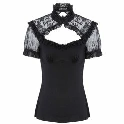 Dark In Love Gothic Top - Gothic Lace -KILLSTAR SALES dark in love gothic top gothic lace 16