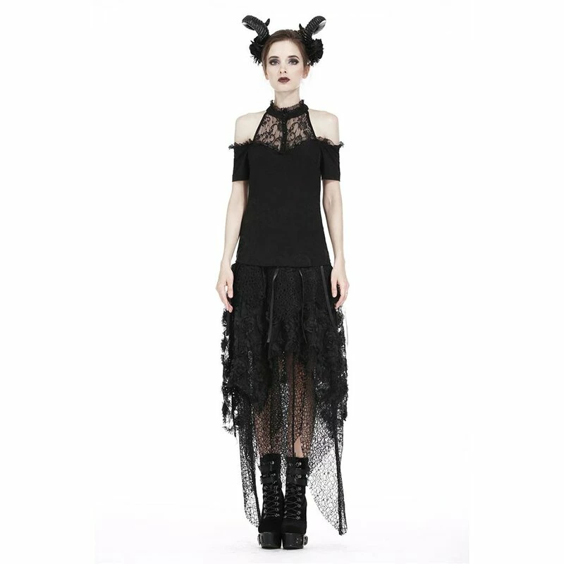 Dark In Love Gothic Top - Off Side 4 Dark In Love Gothic Top - Off Side - Image 2