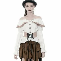 Dark In Love Gothic Top - Pirate Waist