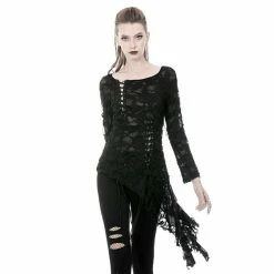 Dark In Love Gothic Top - Skull Back