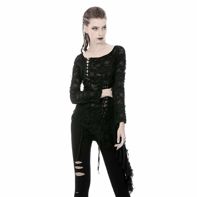 Dark In Love Gothic Top - Skull Back 4 Dark In Love Gothic Top - Skull Back - Image 2