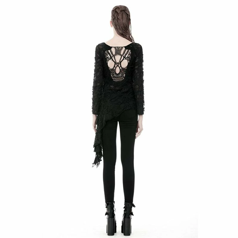 Dark In Love Gothic Top - Skull Back 7 Dark In Love Gothic Top - Skull Back - Image 5