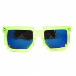 Geek Invader Pixel Glasses - 8-Bit Neon-Yellow
