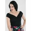 Hell Bunny Vintage Top - Petunia Black -KILLSTAR SALES hell bunny vintage top petunia black
