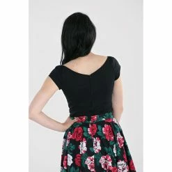 Hell Bunny Vintage Top - Petunia Black -KILLSTAR SALES hell bunny vintage top petunia black3