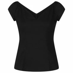 Hell Bunny Vintage Top - Petunia Black -KILLSTAR SALES hell bunny vintage top petunia black4