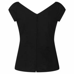 Hell Bunny Vintage Top - Petunia Black -KILLSTAR SALES hell bunny vintage top petunia black5