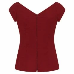 Hell Bunny Vintage Top - Petunia Burgundy -KILLSTAR SALES hell bunny vintage top petunia burgundy5