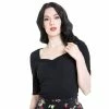 Hell Bunny Vintage Top - Philippa Black -KILLSTAR SALES hell bunny vintage top philippa black