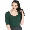 Hell Bunny Vintage Top - Philippa Dark Green 2 Hell Bunny Vintage Top - Philippa Dark Green -KILLSTAR SALES hell bunny vintage top philippa dark green