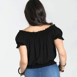 Hell Bunny Vintage Top - Soledad Black -KILLSTAR SALES hell bunny vintage top soledad black4