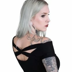 Hyraw Crossback Top - Black Cross -KILLSTAR SALES hyraw crossback top black cross 16