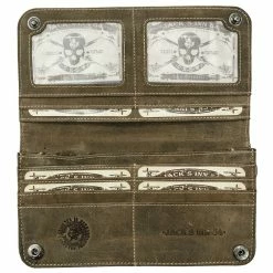 Jack's Inn 54 Leather Wallet - Black Bourbon Street Brown -KILLSTAR SALES jacks inn 54 leather wallet black bourbon street brown3
