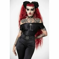 Killstar Bardot Top - Vervain Black -KILLSTAR SALES killstar bardot top vervain black 13