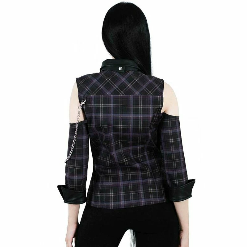 Killstar Blouse - Kalista Teachers Pet Tartan 4 Killstar Blouse - Kalista Teachers Pet Tartan - Image 2