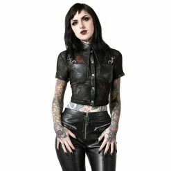 Killstar Crop Shirt - Dark Halo