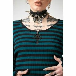 KILLSTAR Crop Top - Chimera Green -KILLSTAR SALES killstar crop top chimera green4