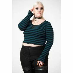 KILLSTAR Crop Top - Chimera Green -KILLSTAR SALES killstar crop top chimera green5
