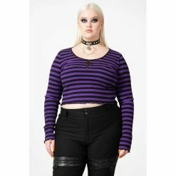 KILLSTAR Crop Top - Chimera Lila -KILLSTAR SALES killstar crop top chimera lila 15
