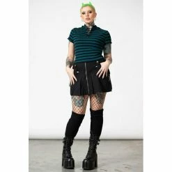 KILLSTAR Crop Top - Malkin Green -KILLSTAR SALES killstar crop top malkin green3