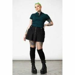 KILLSTAR Crop Top - Malkin Green -KILLSTAR SALES killstar crop top malkin green4