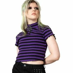 KILLSTAR Crop Top - Malkin Purple