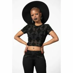 Killstar Crop Top - Petra -KILLSTAR SALES killstar crop top petra 34