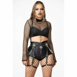 KILLSTAR Fishnet Crop Top - Hellia -KILLSTAR SALES killstar fishnet crop top hellia 15