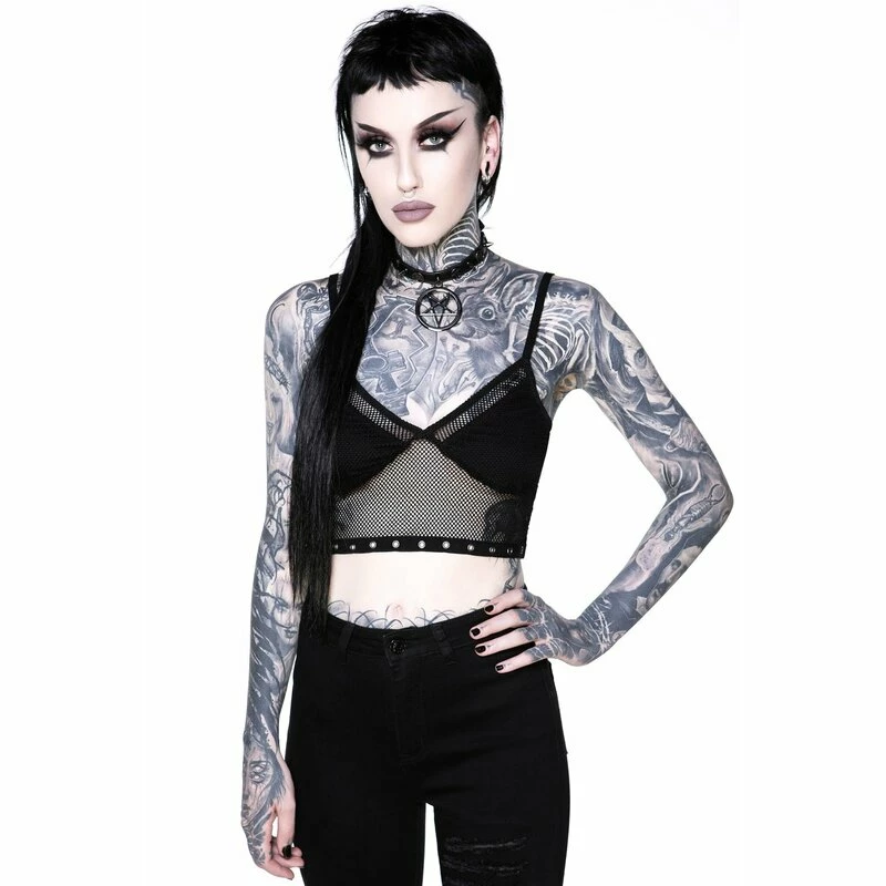 Killstar Fishnet Crop Top - Terrorizer 3 Killstar Fishnet Crop Top - Terrorizer