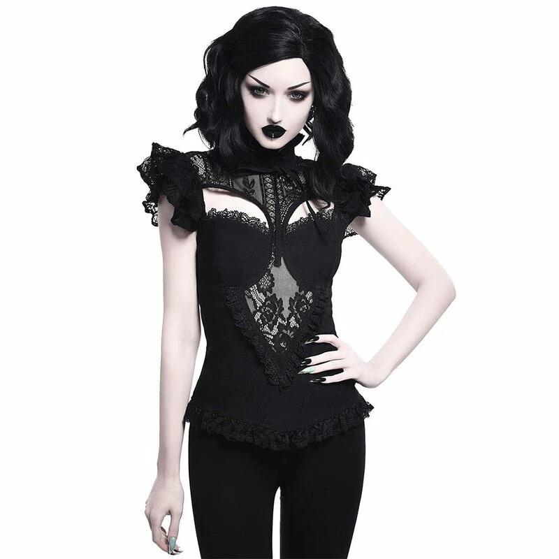Killstar Gothic Blouse - Avalyn Black 4 Killstar Gothic Blouse - Avalyn Black - Image 2