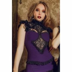 Killstar Gothic Blouse - Avalyn Plum -KILLSTAR SALES killstar gothic blouse avalyn plum4