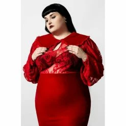 Killstar Gothic Blouse - Bite Tonight Scarlet 9 Killstar Gothic Blouse - Bite Tonight Scarlet -KILLSTAR SALES killstar gothic blouse bite tonight scarlet4