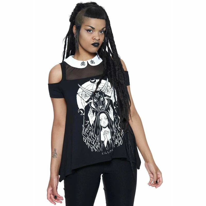 Killstar Gothic Top - Nunsense Cold Shoulder 3 Killstar Gothic Top - Nunsense Cold Shoulder