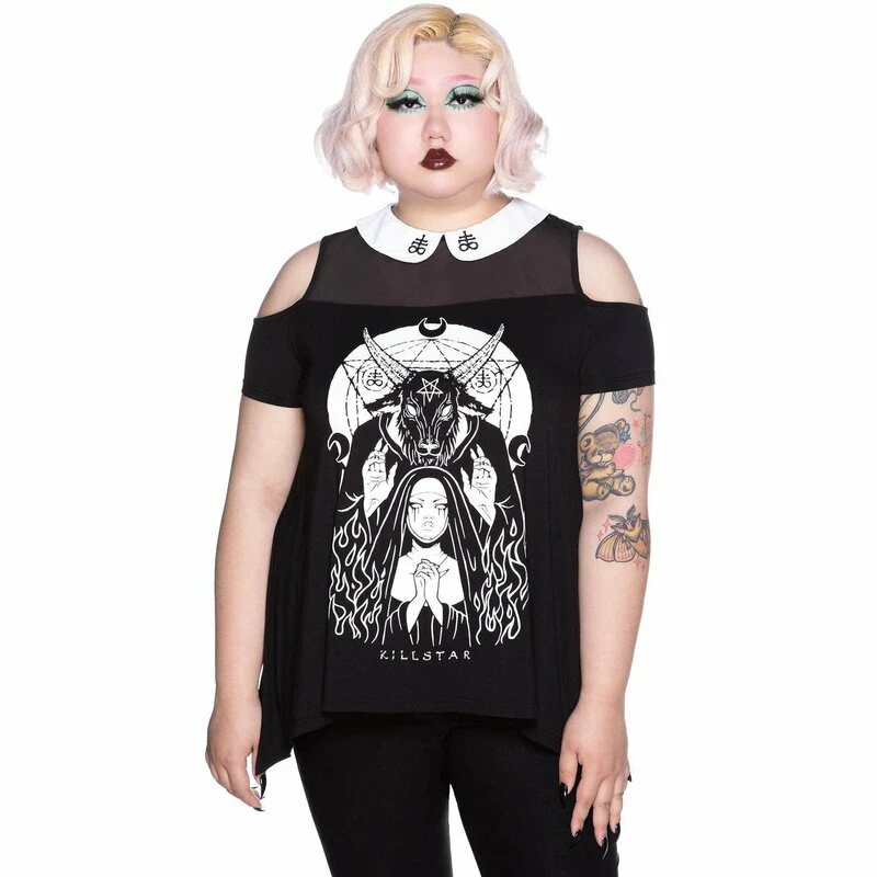 Killstar Gothic Top - Nunsense Cold Shoulder 5 Killstar Gothic Top - Nunsense Cold Shoulder - Image 3