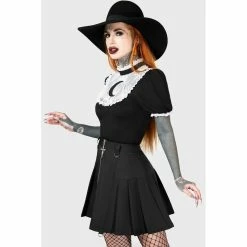 KILLSTAR Gothic Top - Wish Upon A Moon -KILLSTAR SALES killstar gothic top wish upon a moon 14
