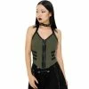 Killstar Halter Top - Anita Ammo Khaki -KILLSTAR SALES killstar halter top anita ammo khaki 1