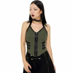 Killstar Halter Top - Anita Ammo Khaki