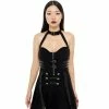 Killstar Halter Top - Night Patrol Black -KILLSTAR SALES killstar halter top night patrol black